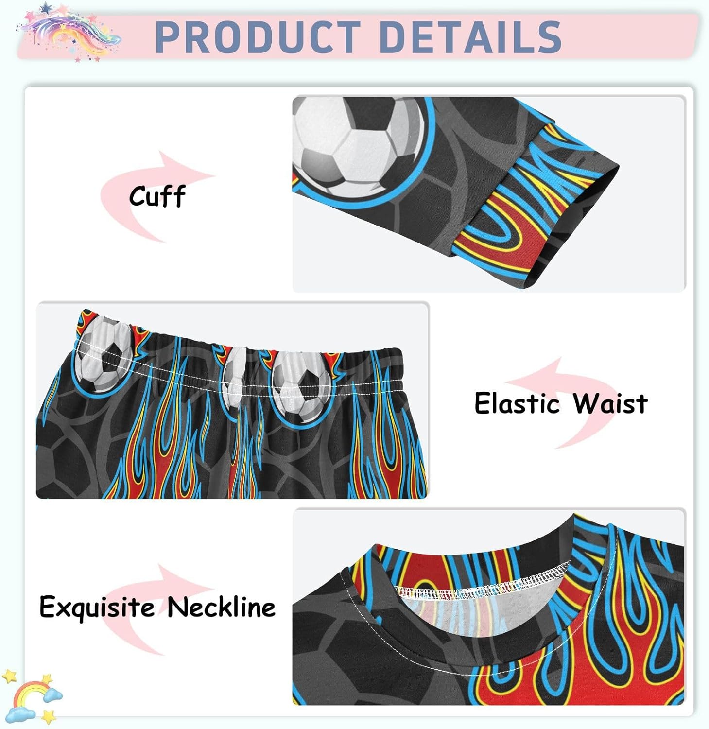 Cute Pajama Set for Kids - Soft Cotton Pjs with Long Sleeves