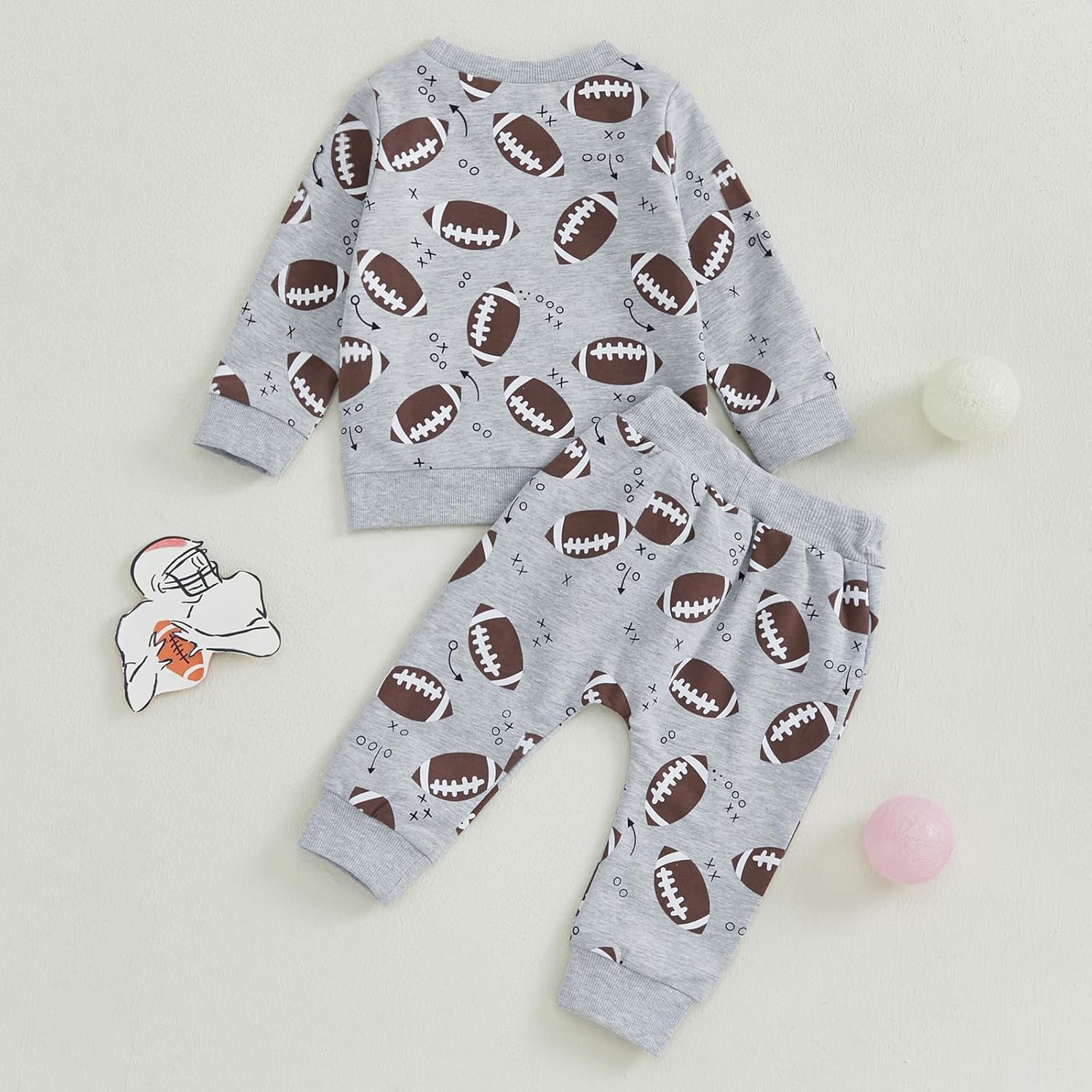 Baby Boys Football Print Set