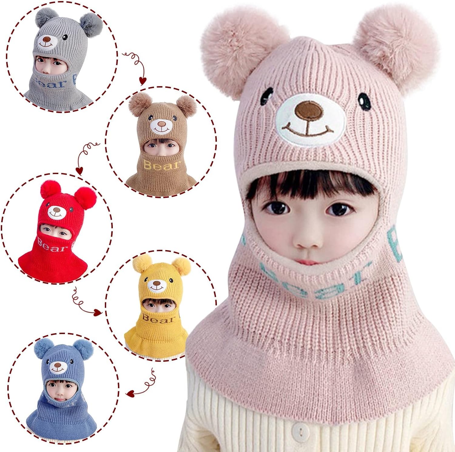 Winter Knitted Hat Scarf Set for Toddlers and Infants 1
