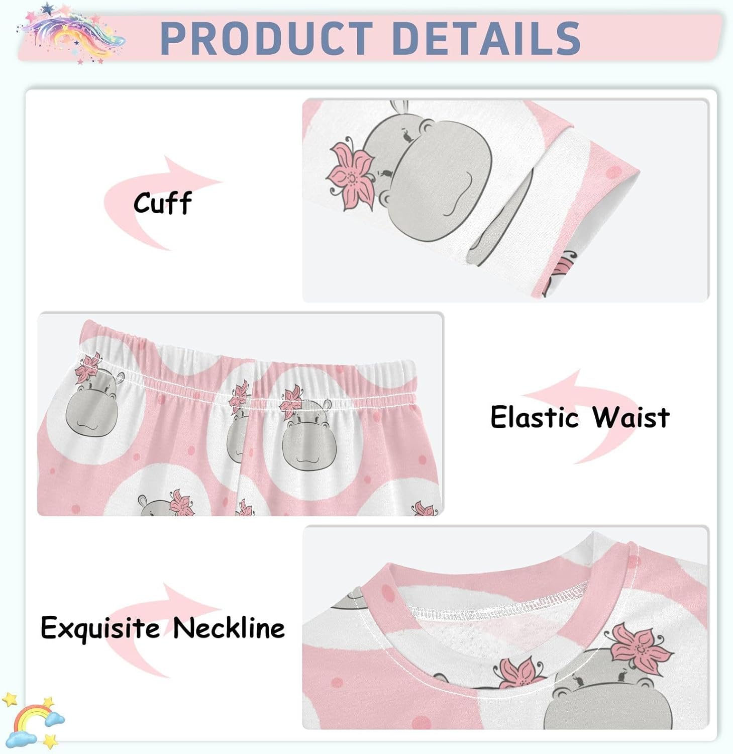 Adorable Long Sleeve Pajama Set for Girls