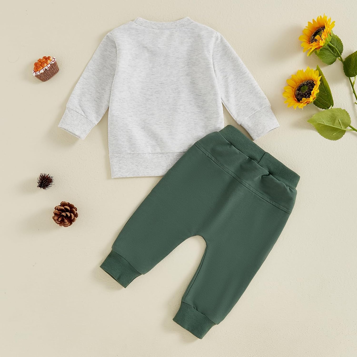 Baorji Toddler Farm Tractor Print Sweater Pants Set