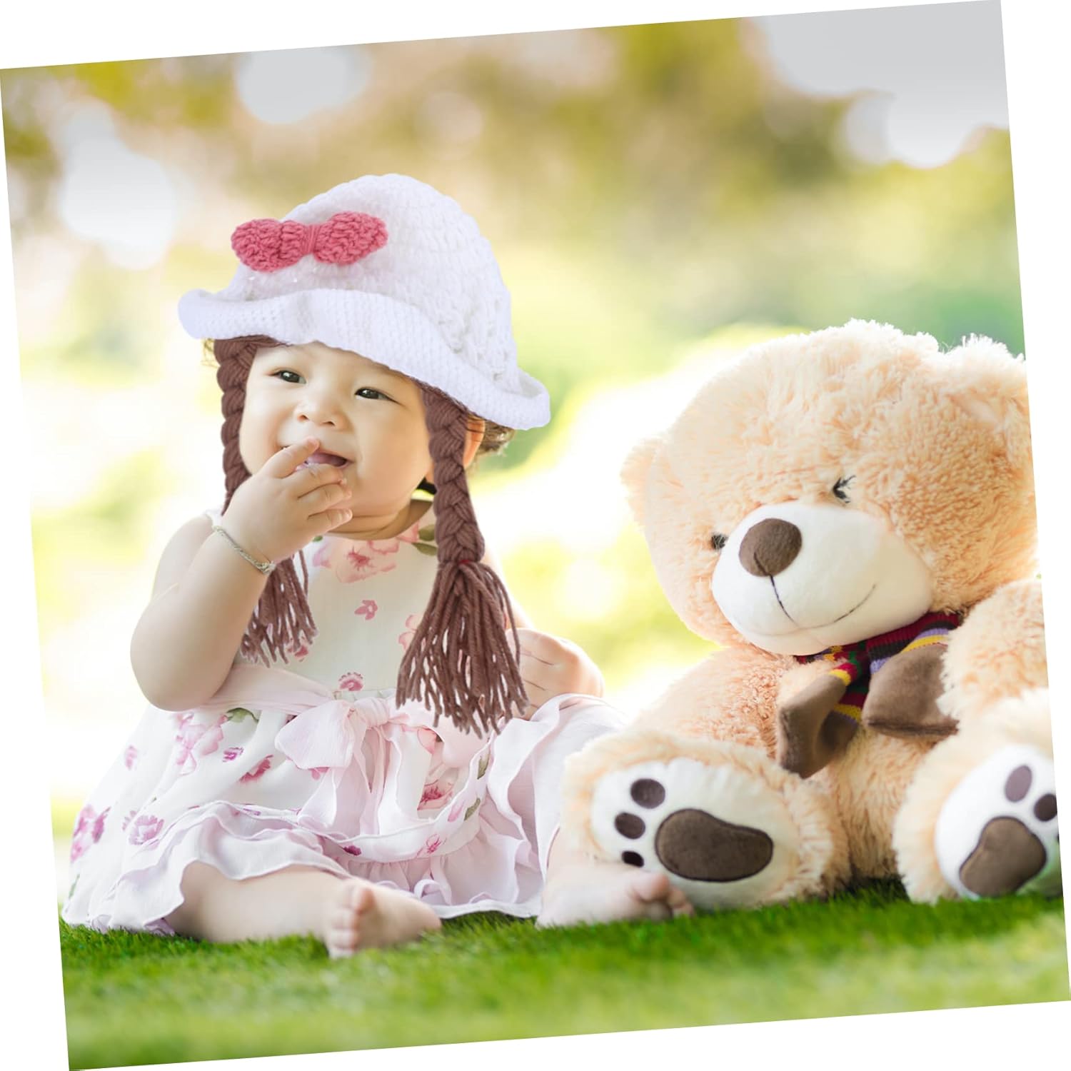 SOIMISS Woolen Bowknot Hat for Newborn Boys Girls