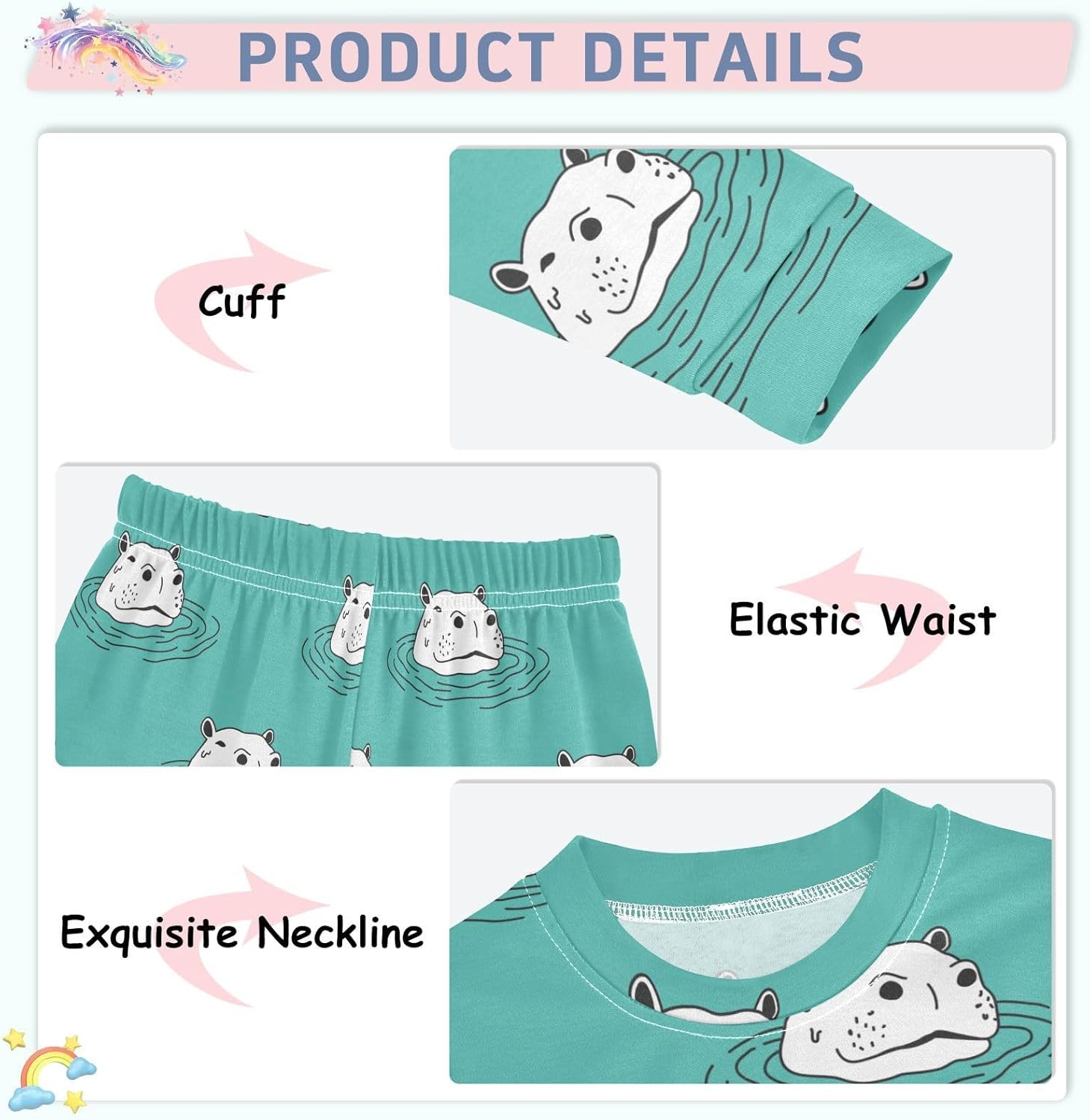 Premium Soft Cotton Pajama Sets for Girls 2-Piece Long Sleeve Sleepwear