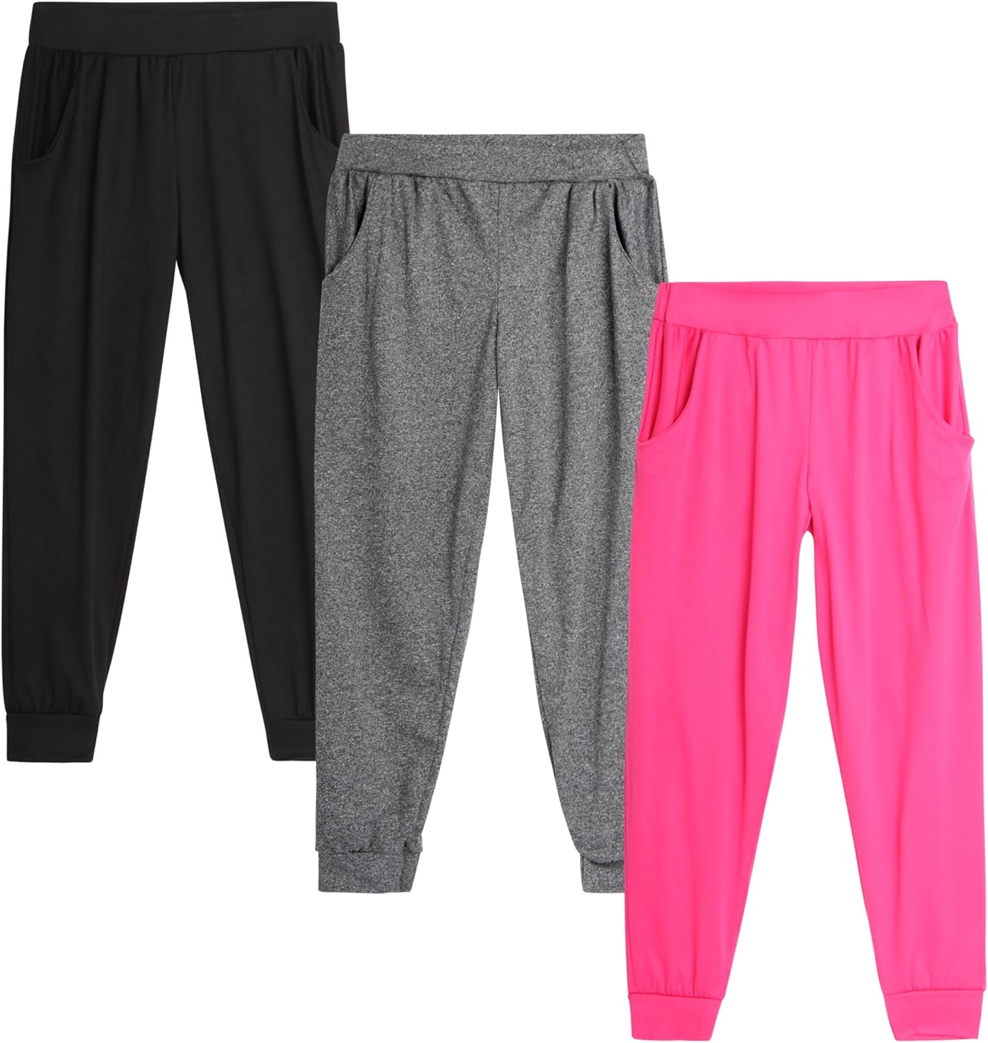 Sweet Hearts - 3-Pack Performance Jogger Pants with Pockets