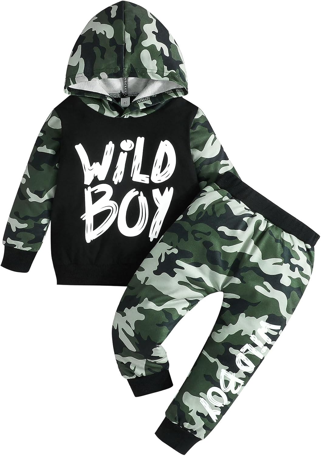 Toddler Baby Boy Fall Winter Tie-dye Hoodie Set