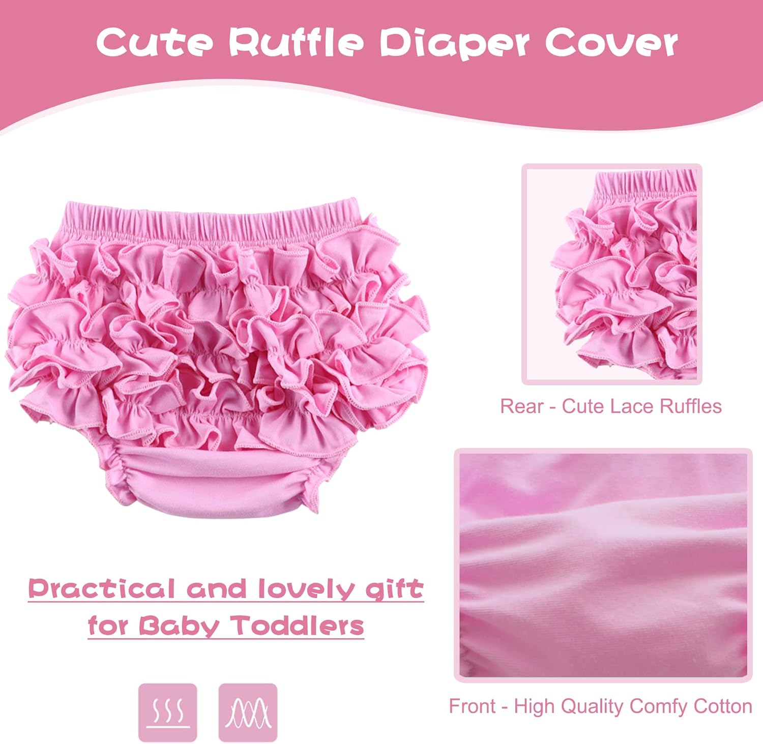 Doovid Baby Bloomers Diaper Covers for Girls