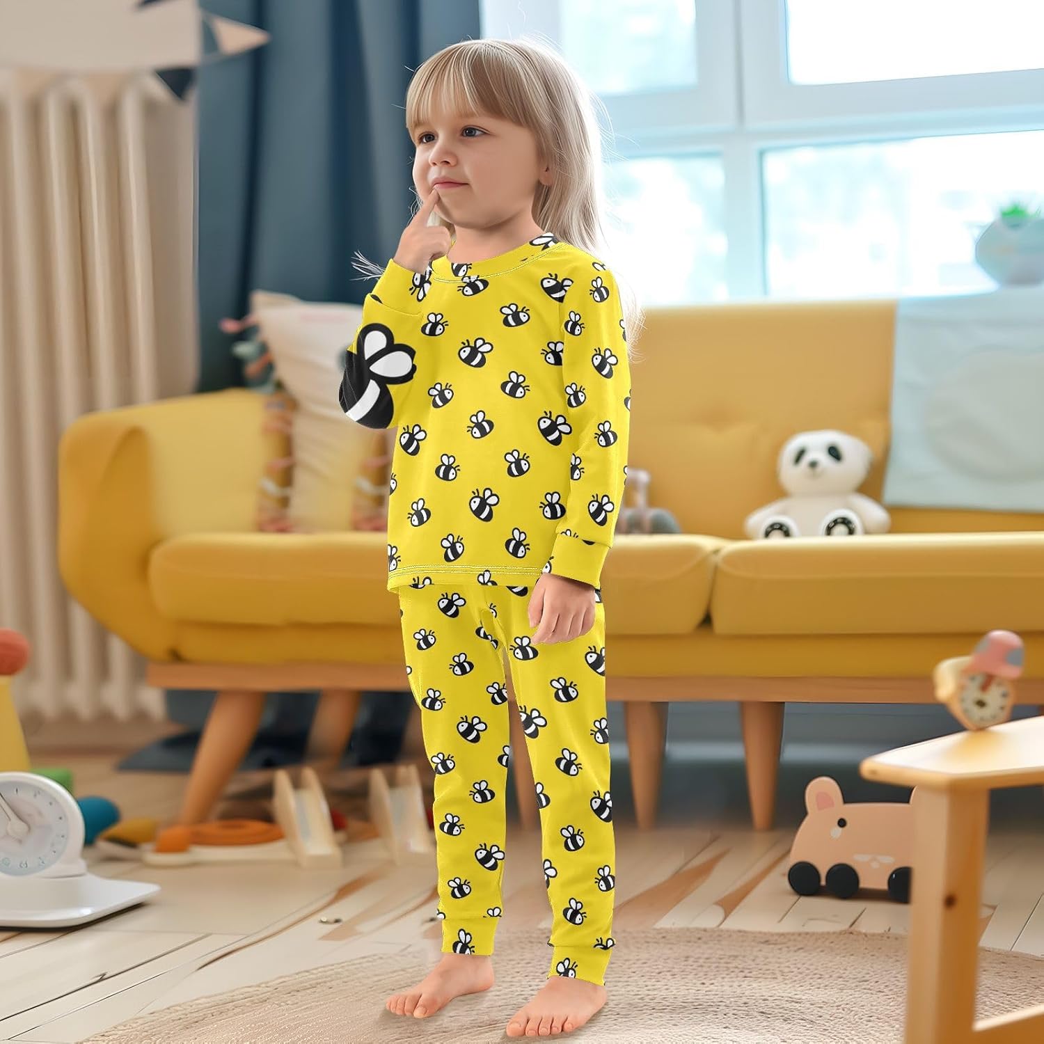WIFIU Pajama Set Long Sleeve 2 Piece for Kids 18M-8Y