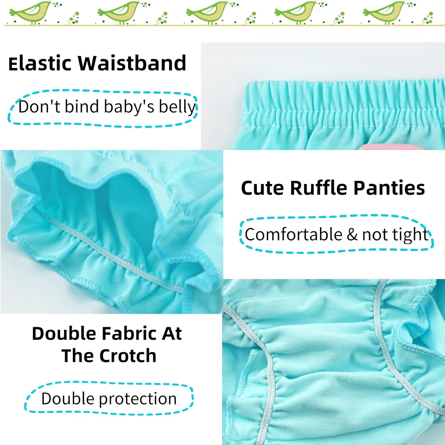 Baby Girls Cotton Bloomers Briefs