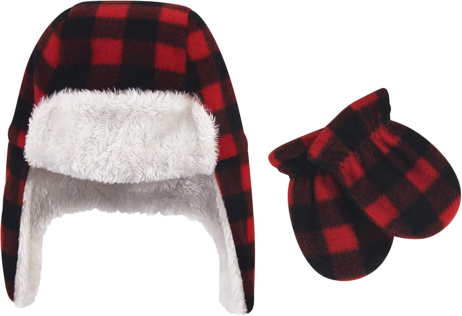 Bright Cozy - Hudson Baby Unisex Baby Fleece Trapper Hat Mitten Set
