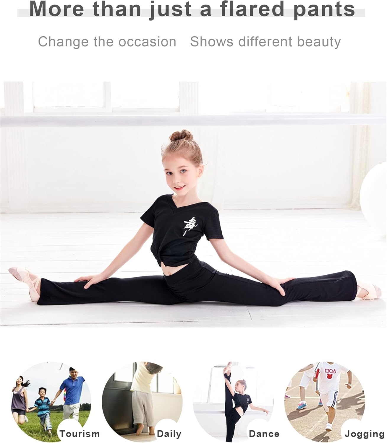 Phoeswan Girls High-Waisted Flared Leggings