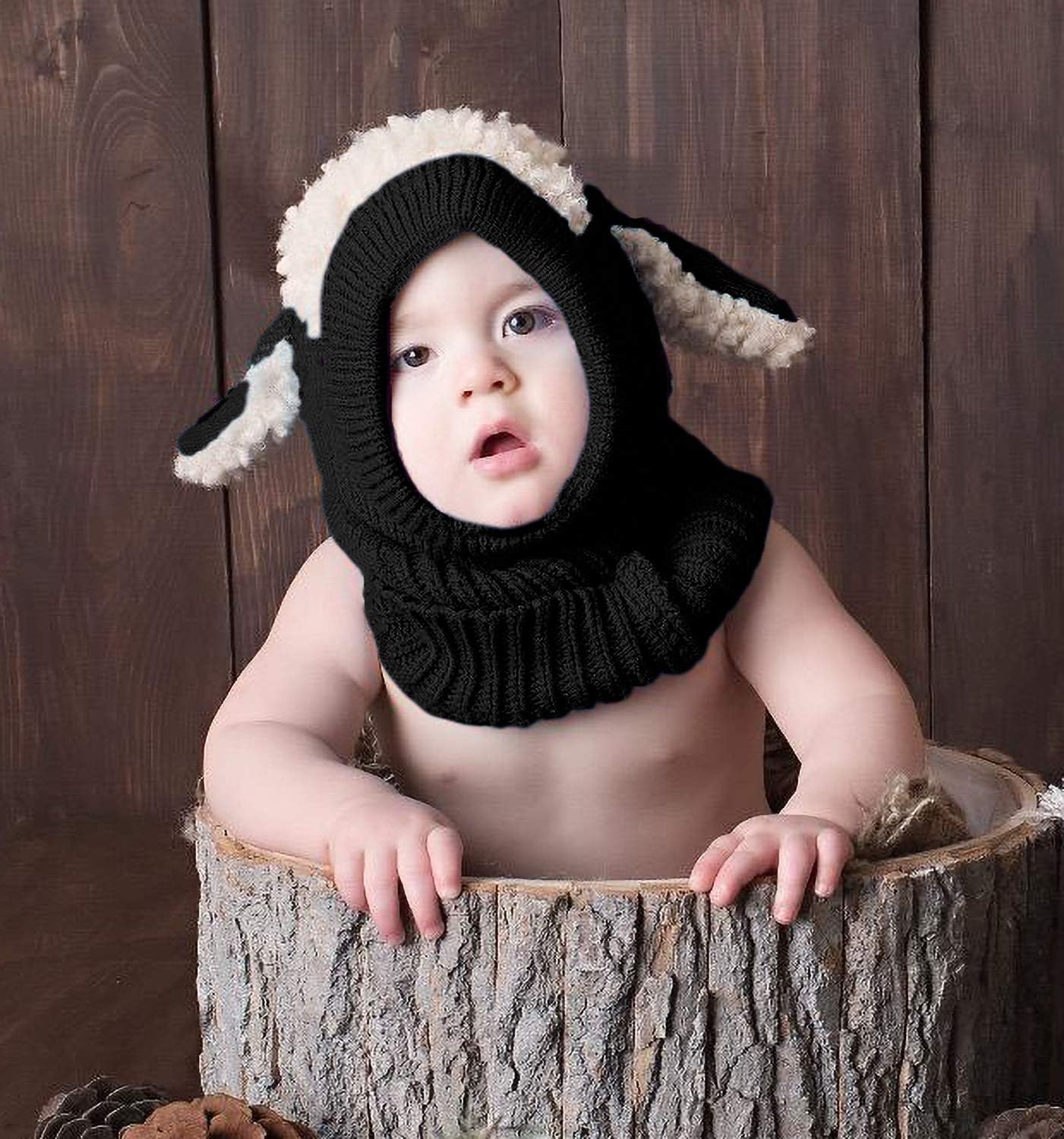 Adorable Cute Baby Boy-Girl Pet Pupils Entangled Knit Cap