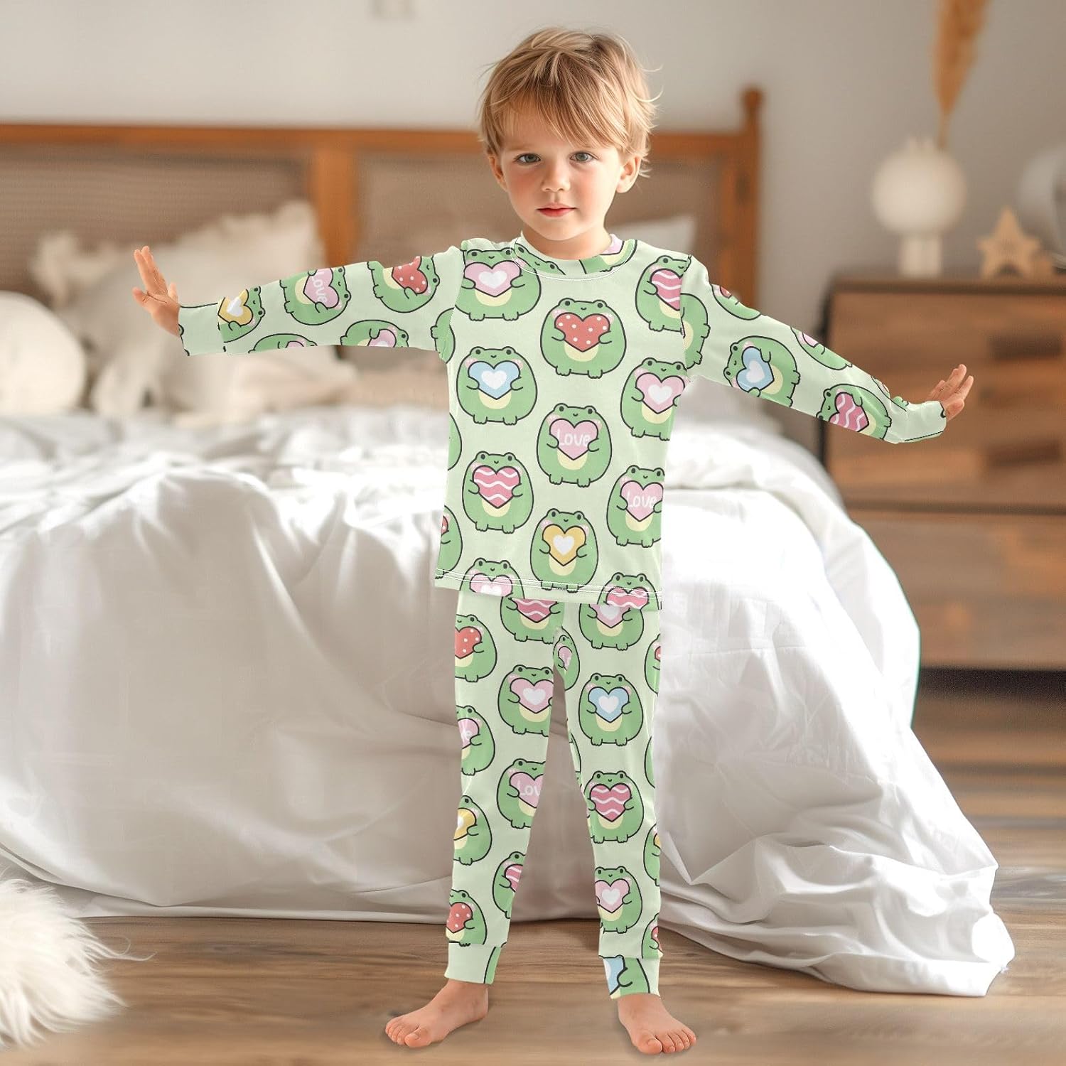WIFIU Pajama Set for Kids 18M-8Y Soft Cotton 2 Piece