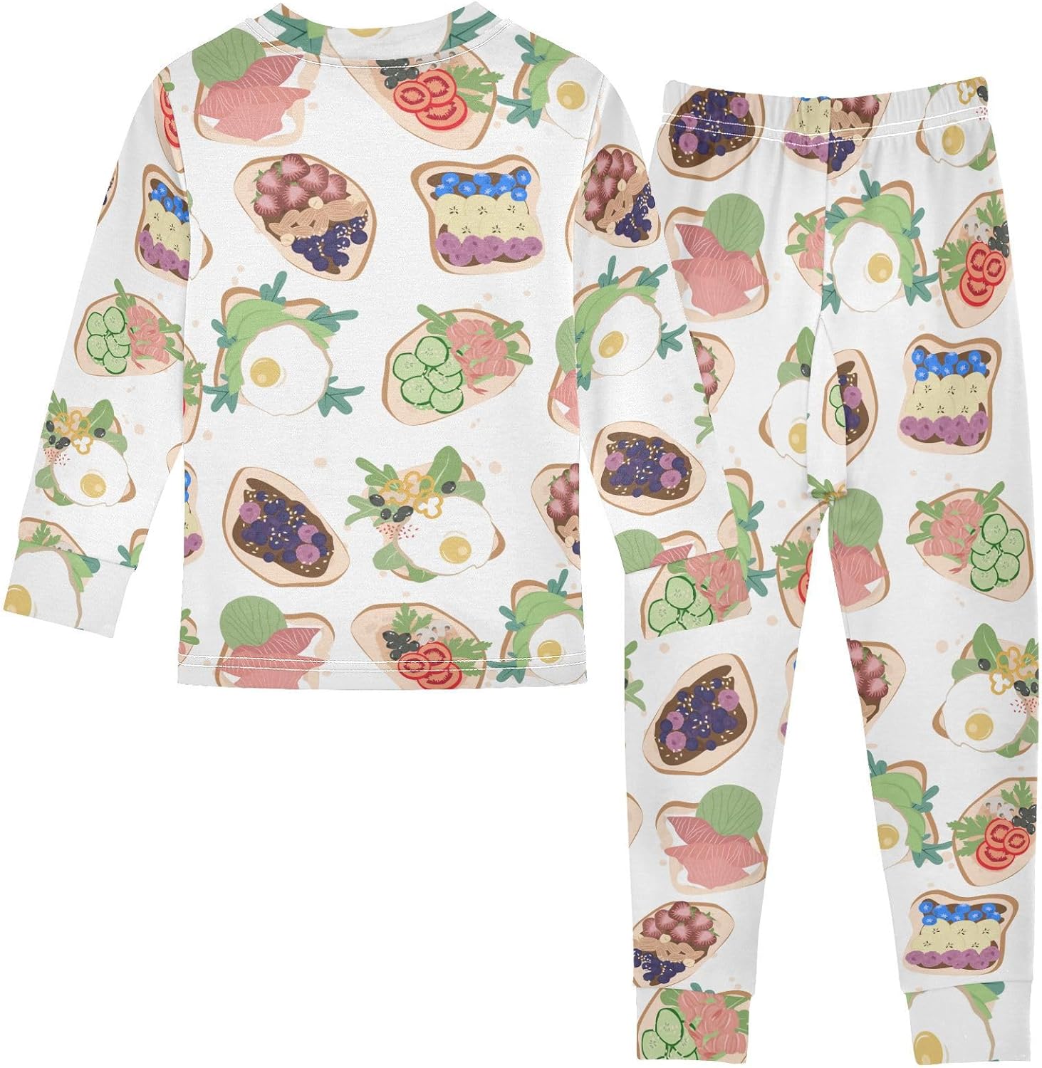 Cute Long Sleeve Pajama Set for Girls Soft and Warm Sleepwear