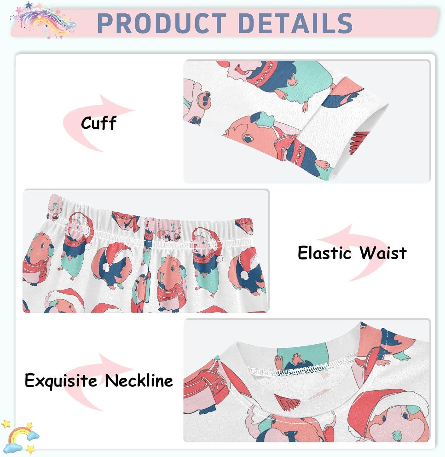 WIFIU Super Comfy and Adorable Pajama Sets for Girls 18M-8Y