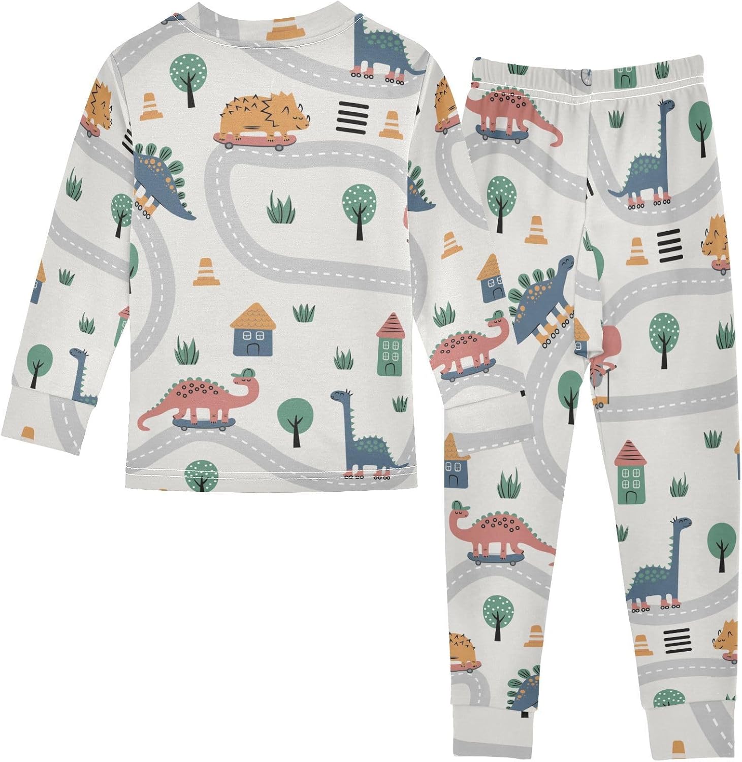 WIFIU Soft Cotton Pajama Set for Kids 18M-8Y