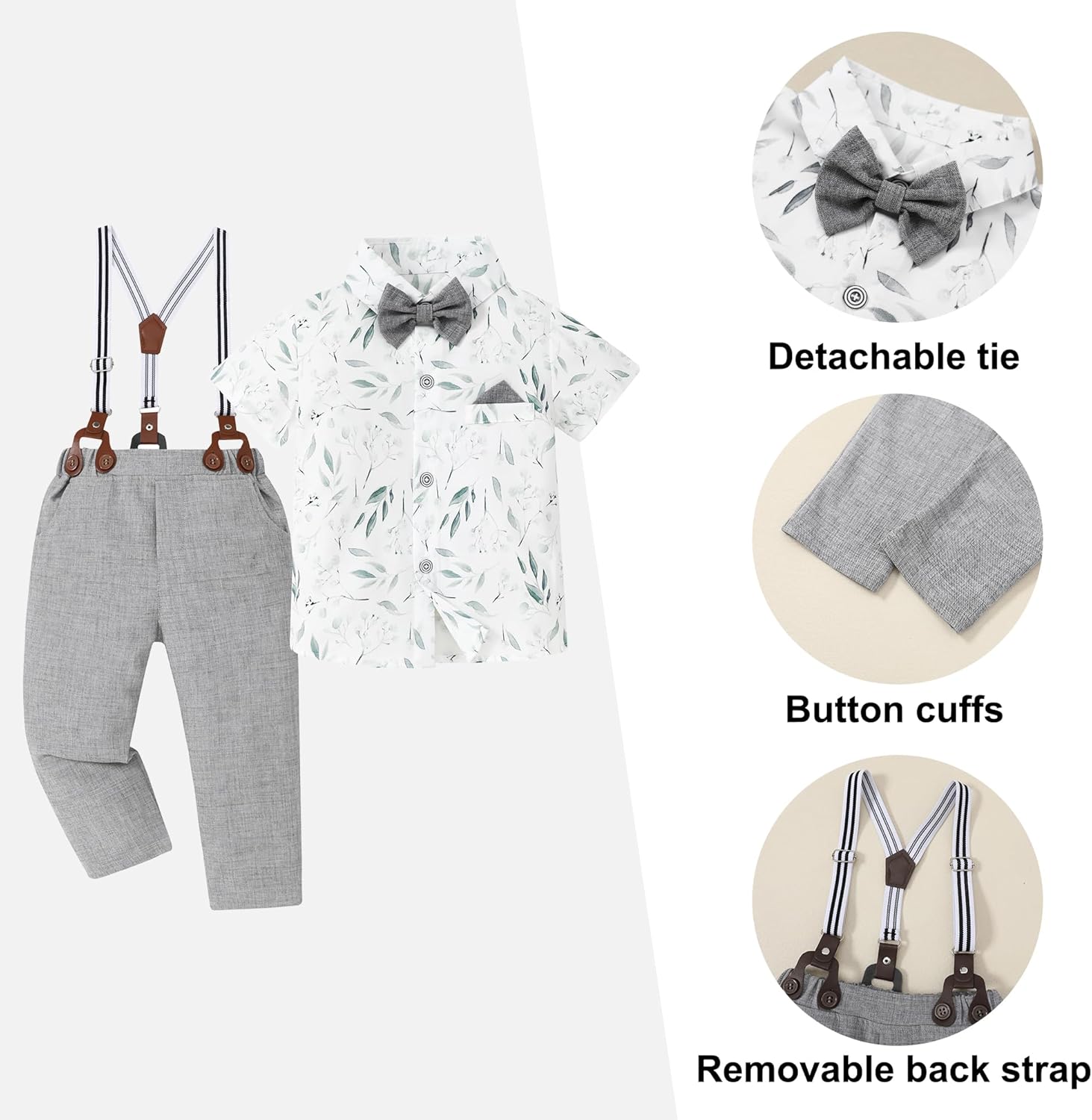 DISAUR Toddler Boy Formal Suit Set for Boys 1-6 Years