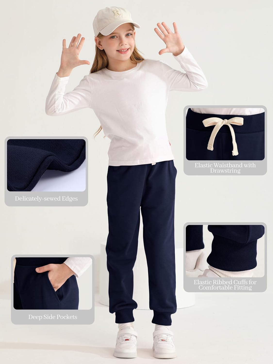 HXP 3-Piece Girls Sweatpants Set