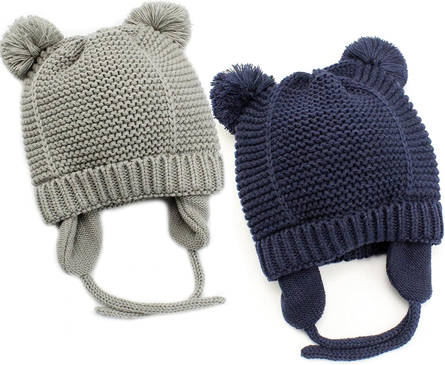 Exemaba Baby Fleted Beanie with Earflaps