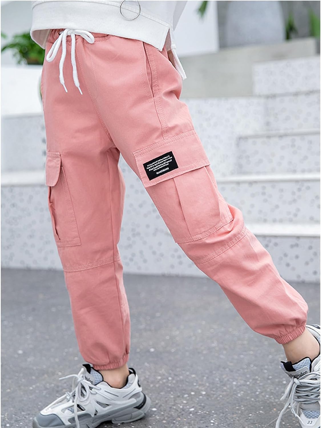 TAIKMD Kids Girls Cargo Sweater Joggers