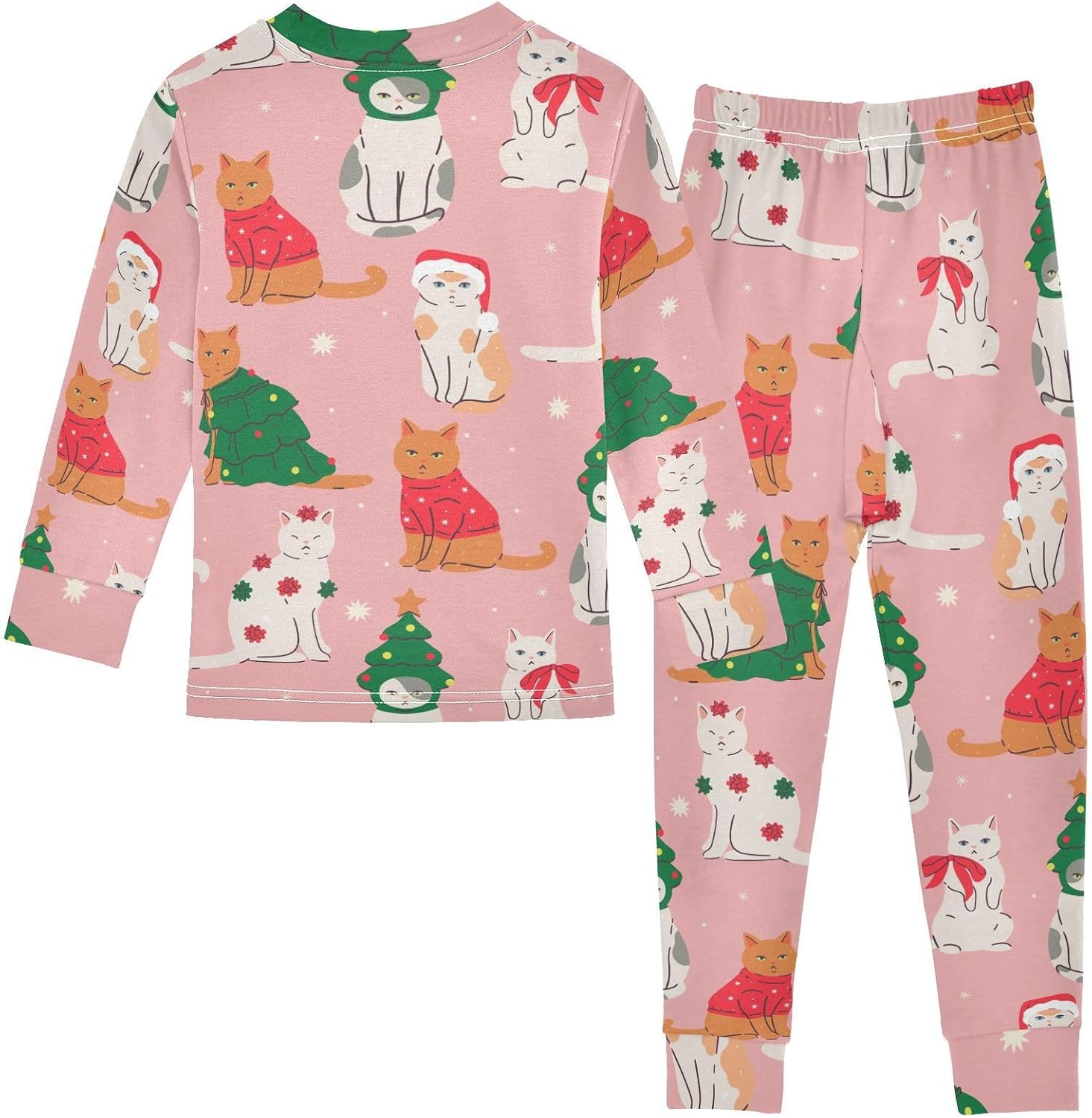 WIFIU 2 Piece Long Sleeve Pajama Set for Kids