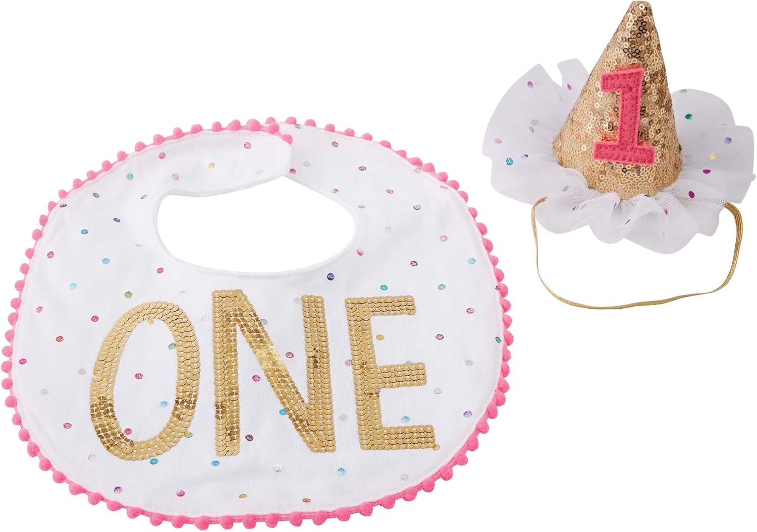 Mud Pie printed jersey bib set for boys