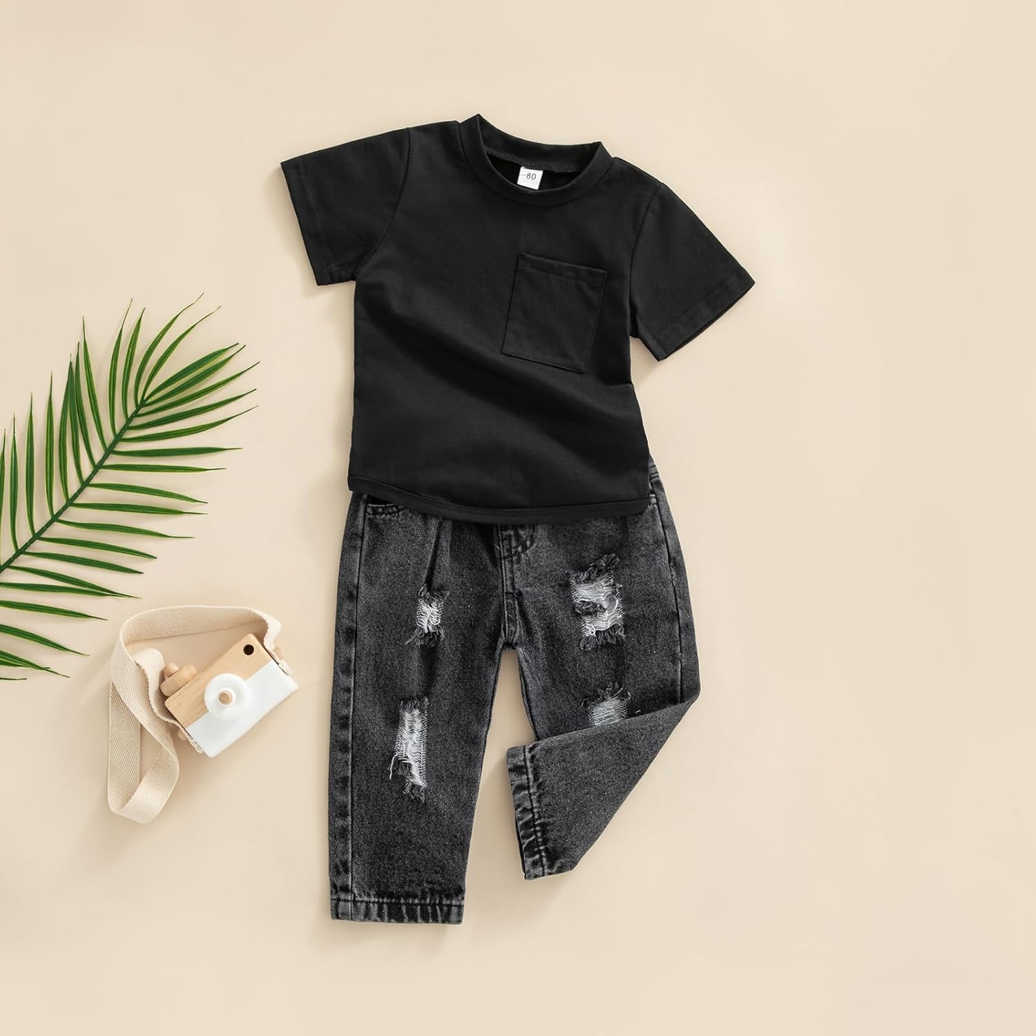 Suolongsama Toddler Denim Outfit Set for Boys