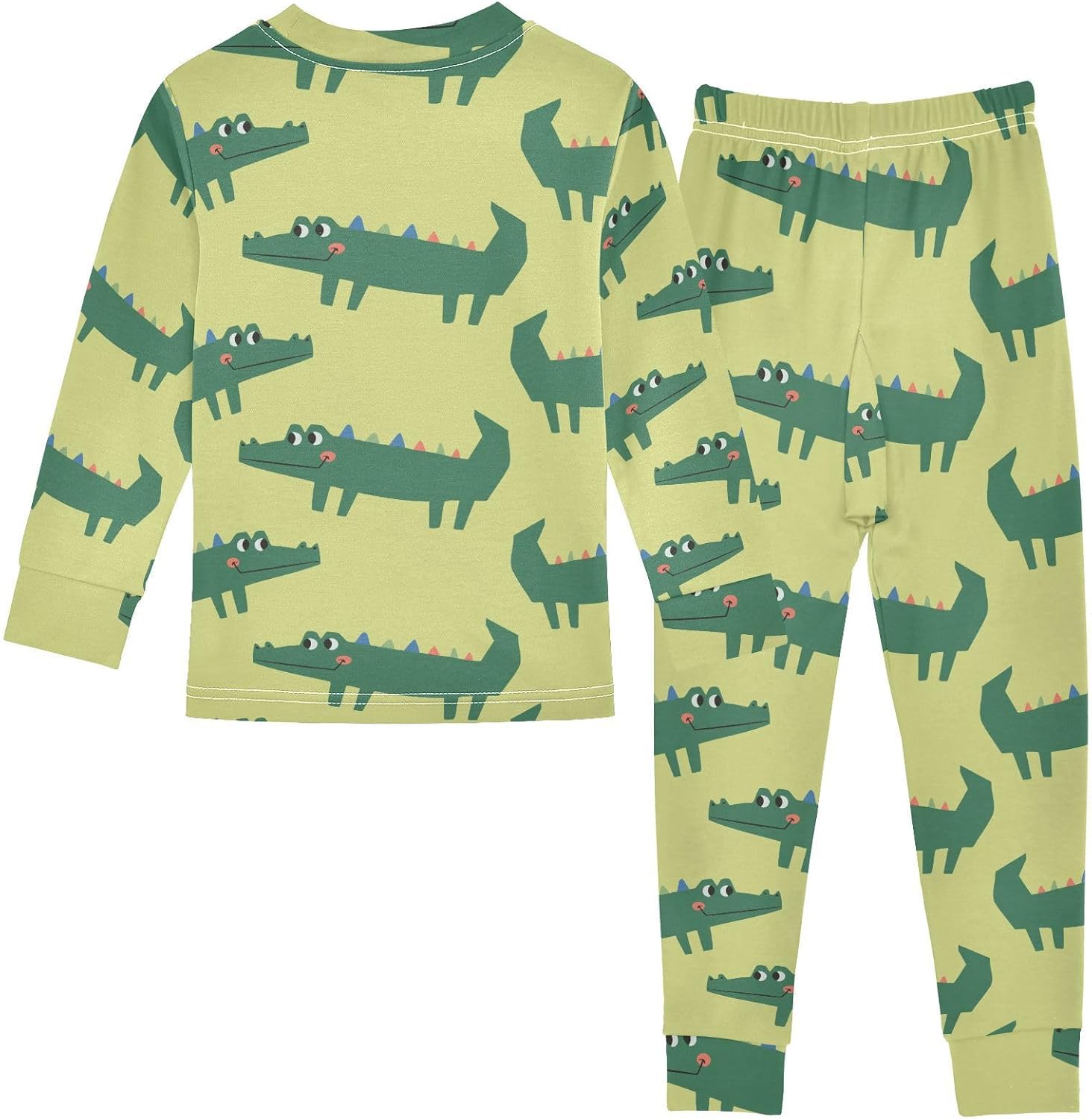 Pajama Sleep Set Soft Cotton Long Sleeve Top Pants for 18M-8Y