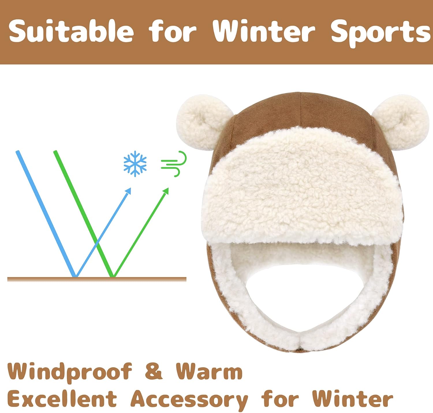 Faux Suede Sherpa Toddler Hat