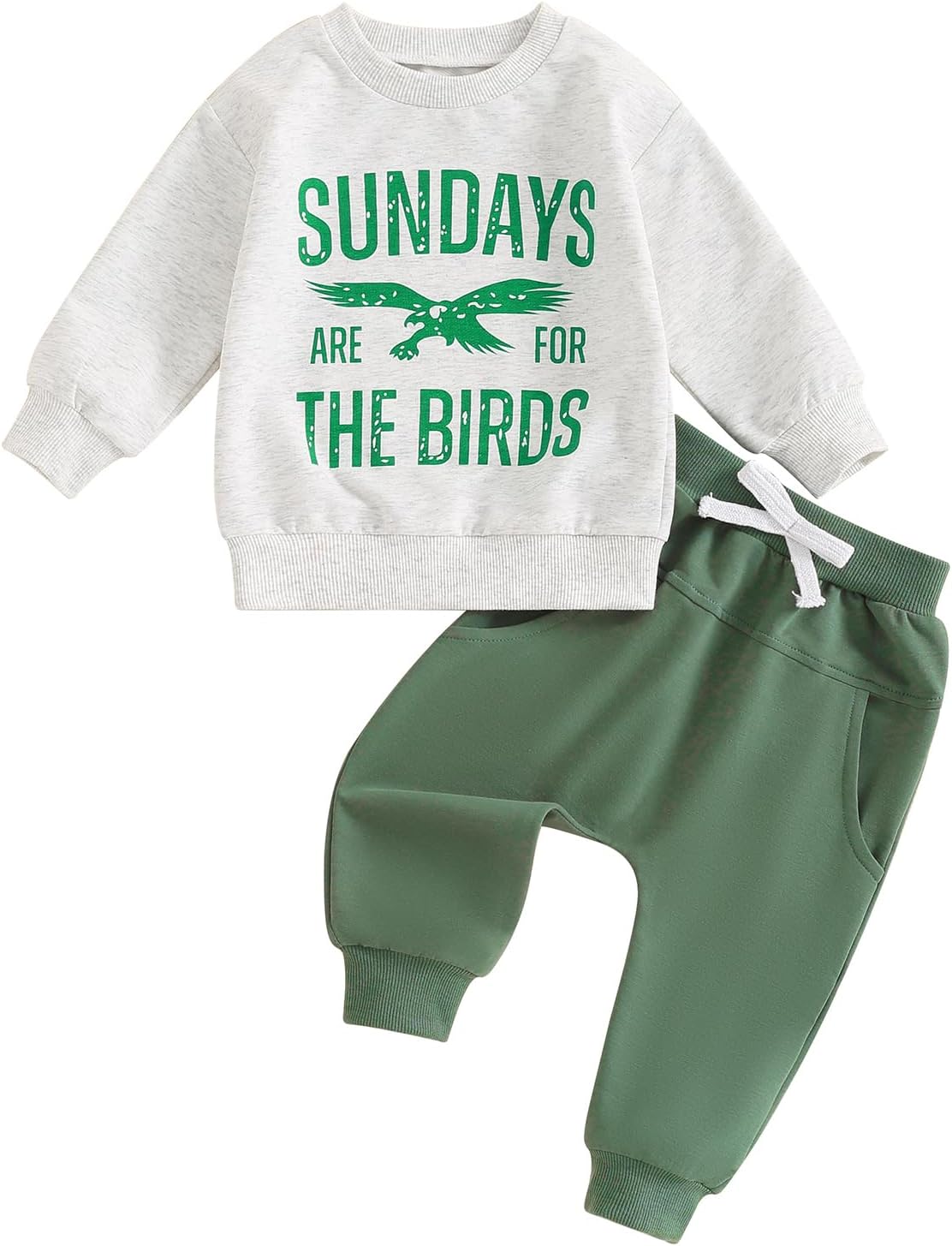Baorji Toddler Fall Outfit Set with Eagle Letter Print