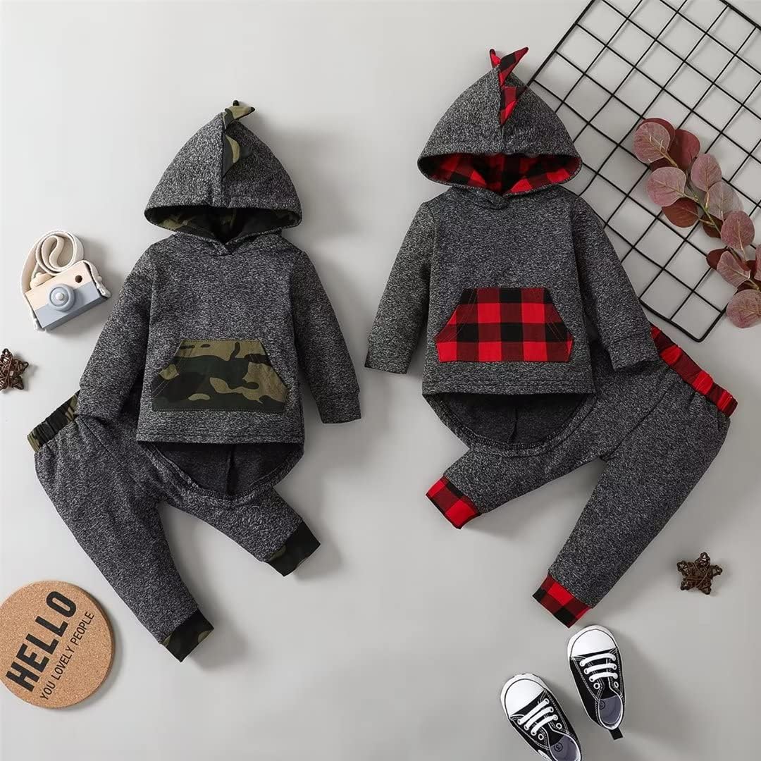 Tepuce Toddler Boys Fall Winter Clothing Set
