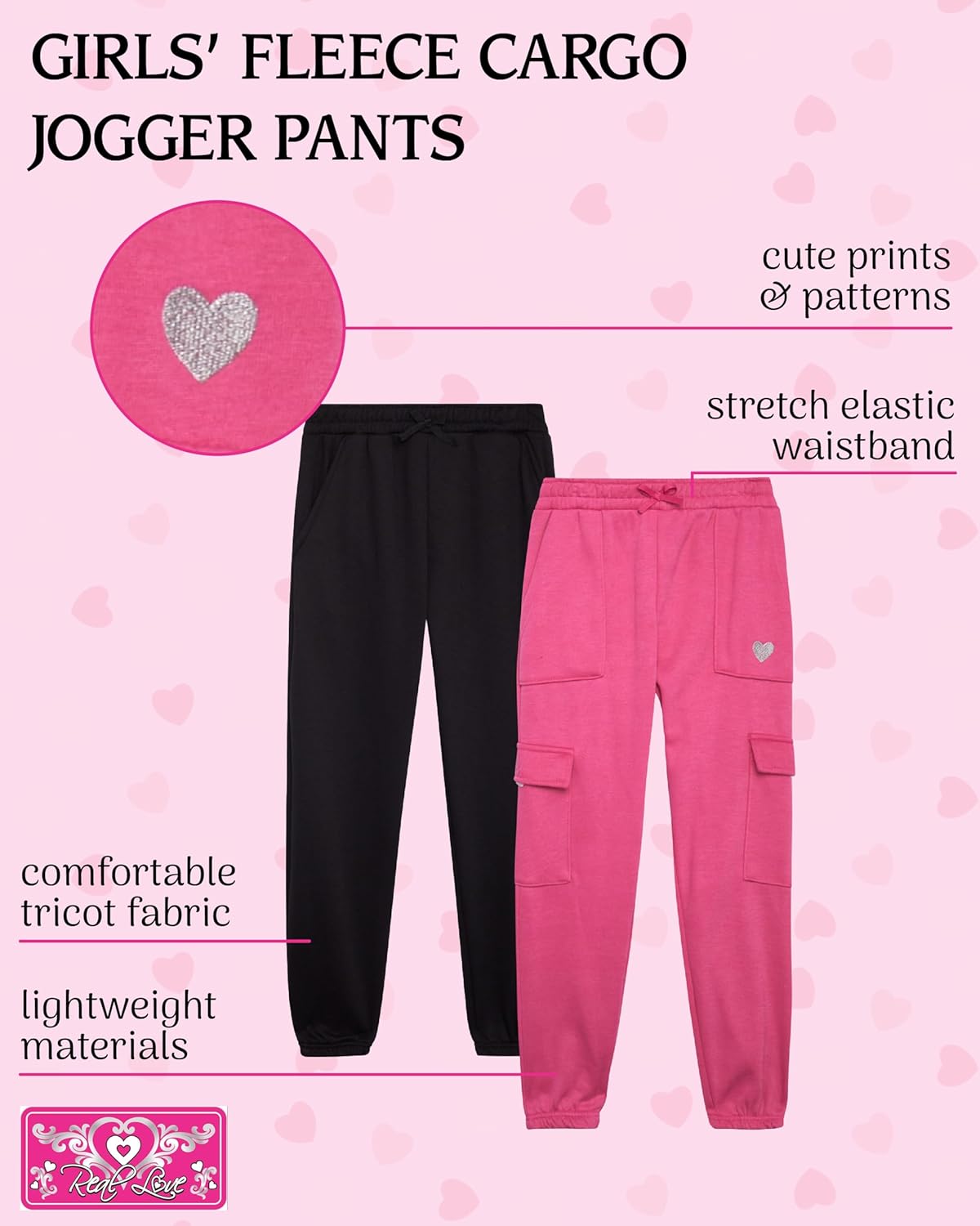 Confidence in Every Move Real Love Girls Sweatpants 2-Pack