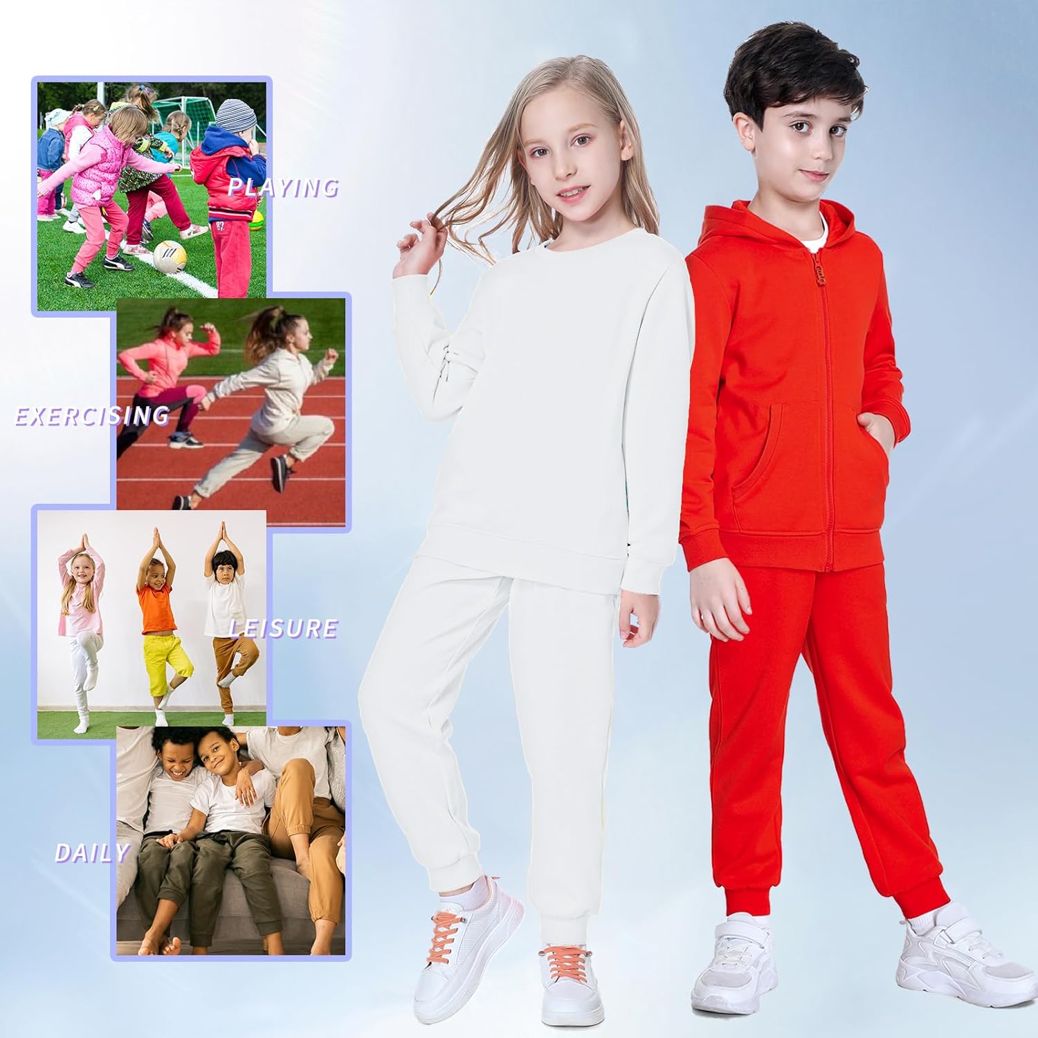 Machine Washable Soft Fleece Jogger - Kids Unisex Slim Fit