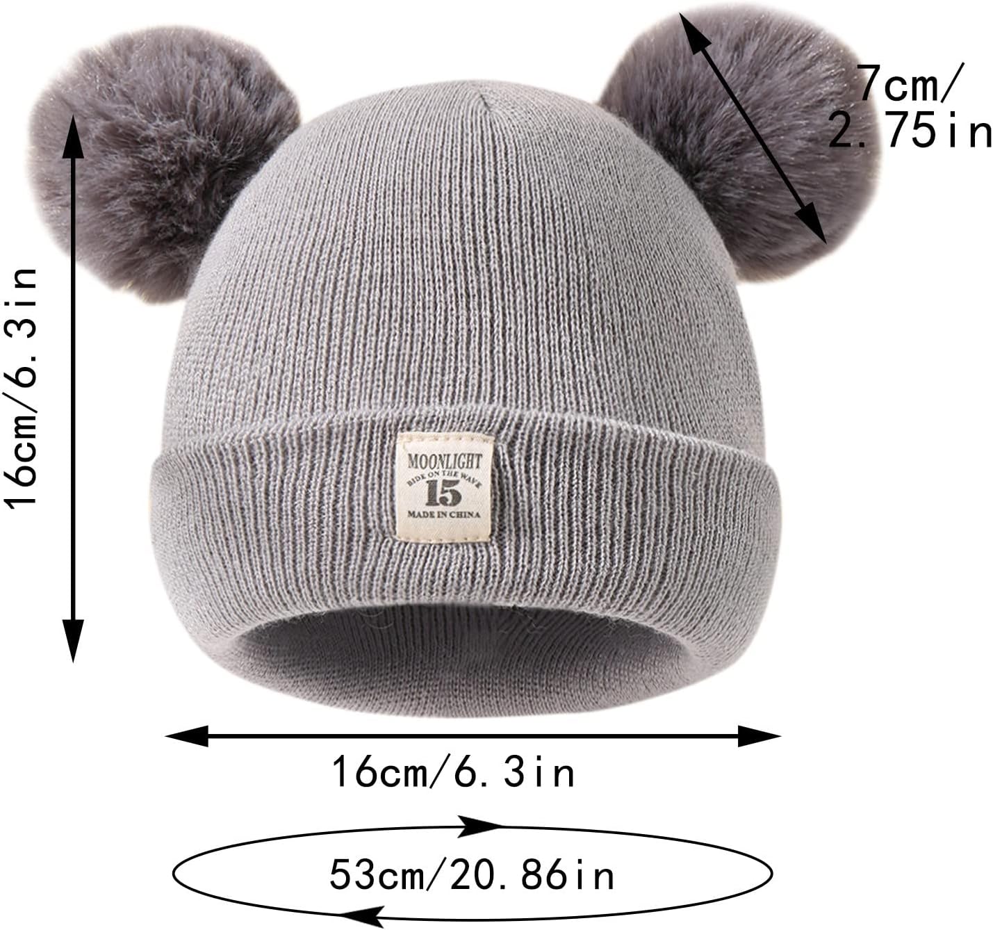 Winter Toddler Beanie Hats Set - Boys Girls
