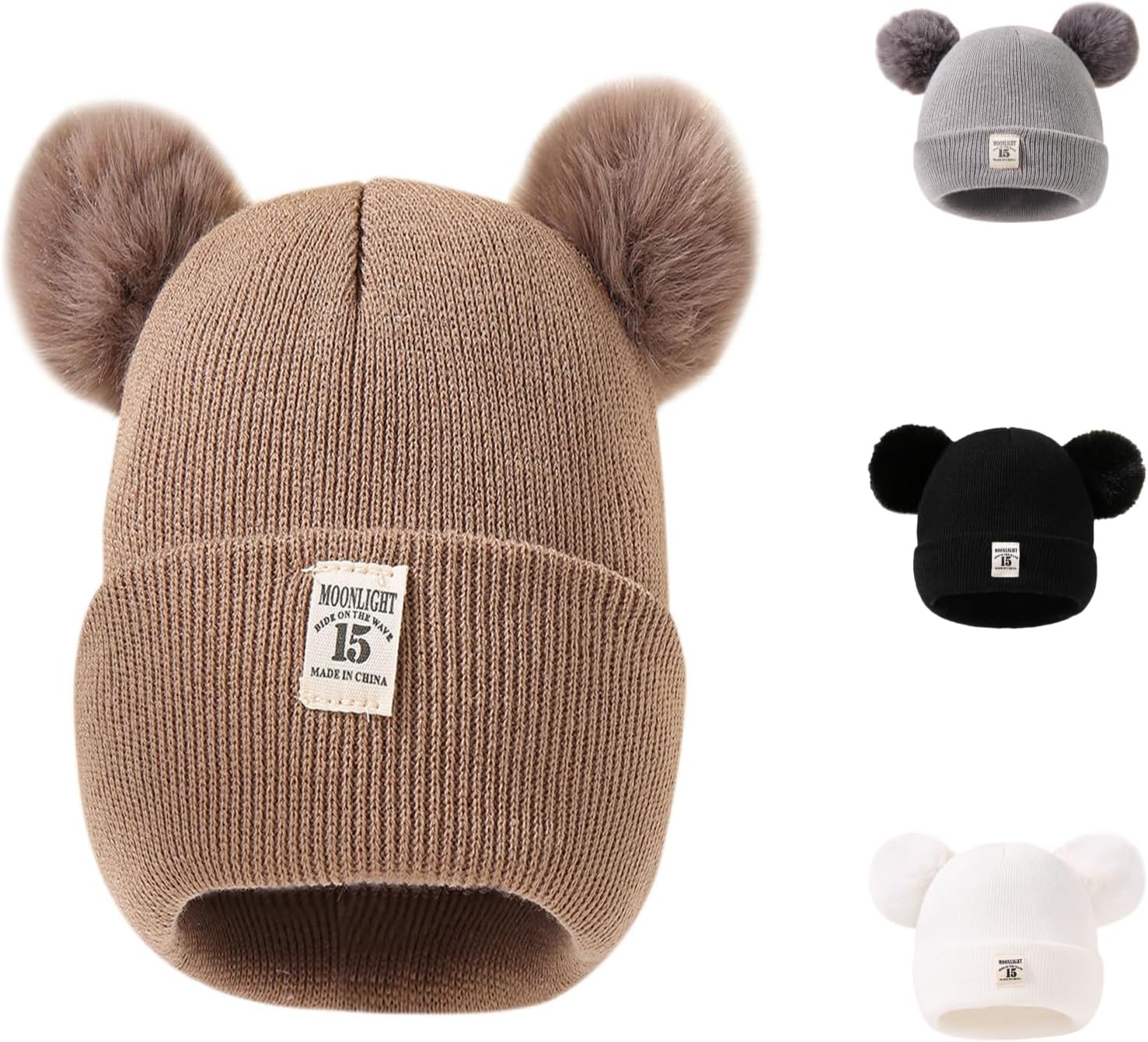 Winter Toddler Beanie Hats Set - Boys Girls