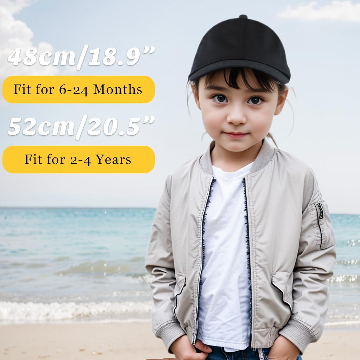 PESAAT Summer Baseball Hat 6M-10Y Boys Girls Sun Protection