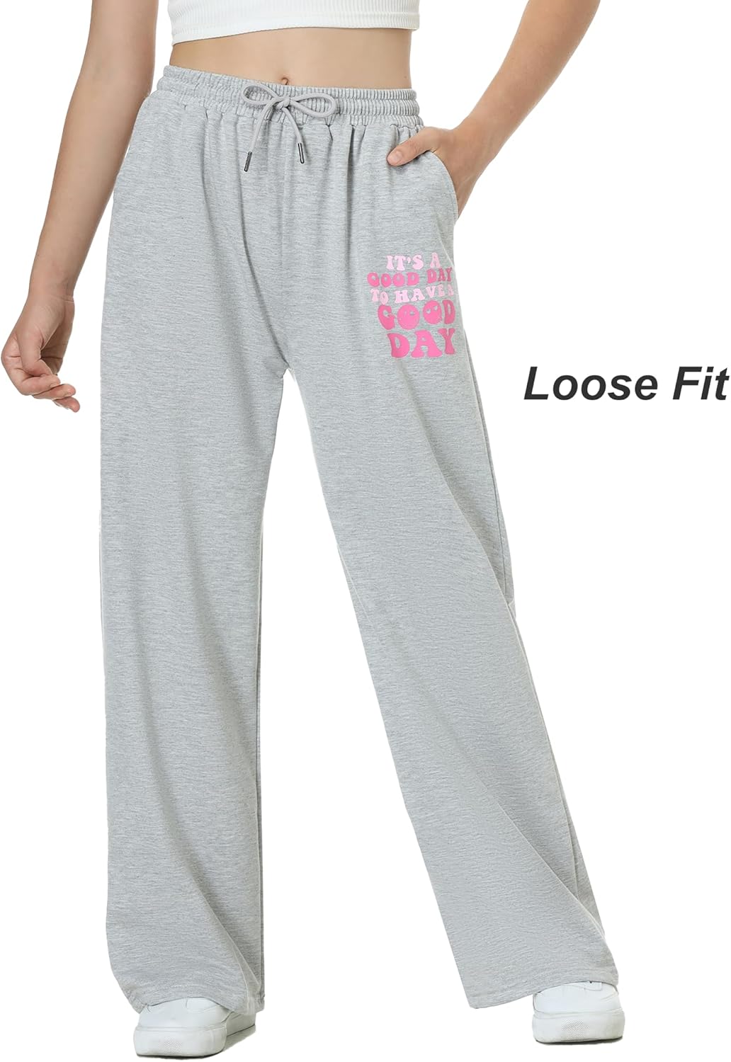 EXARUS Letter Graphic - Girls 3-Pack High-Waisted Joggers