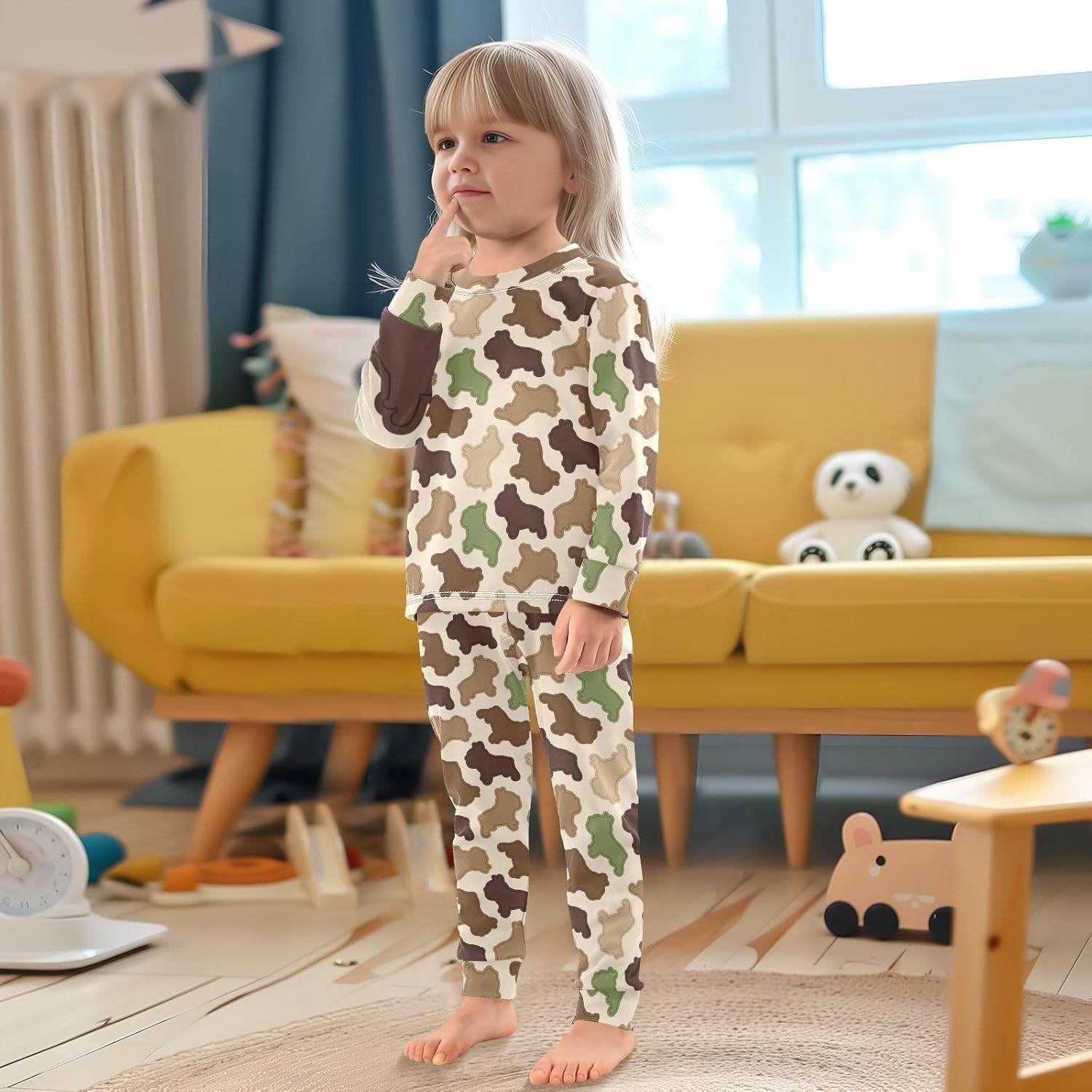 WIFIU Pajama Sets Long Sleeve Sleepwear for Girls