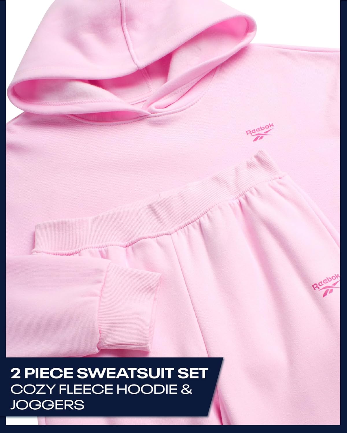 Reebok Girls Jogger Set 2 Piece Hoodie and Sweatpants