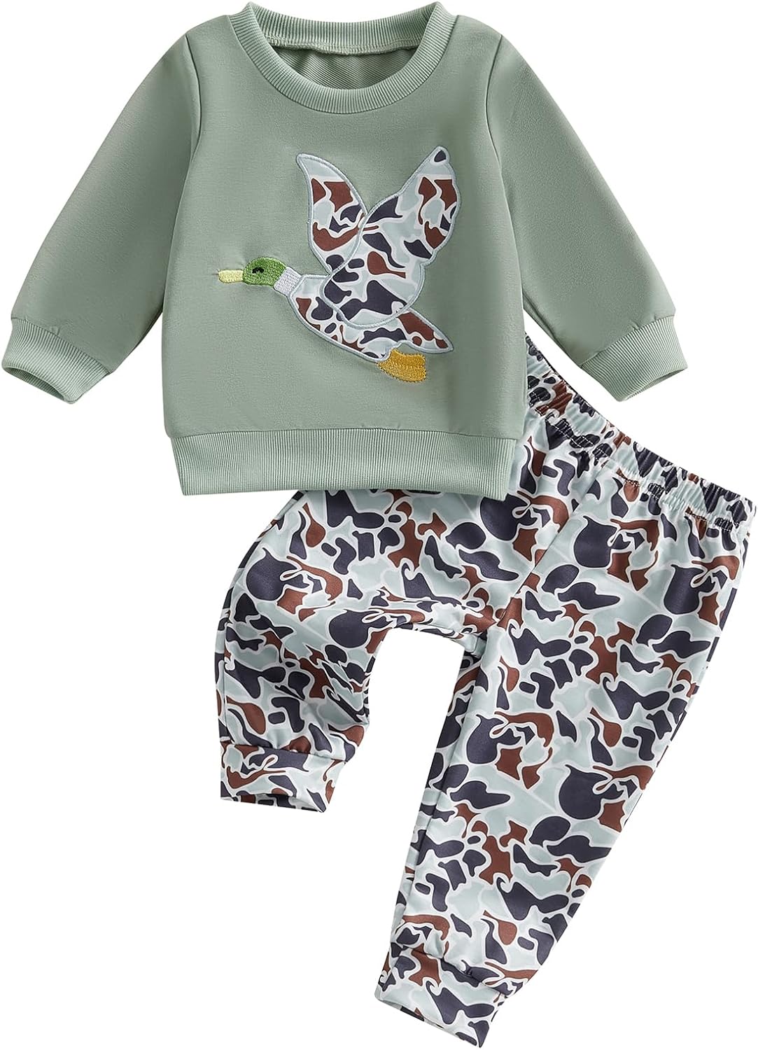 Toddler Camouflage Duck Sweatshirt and Pants Set