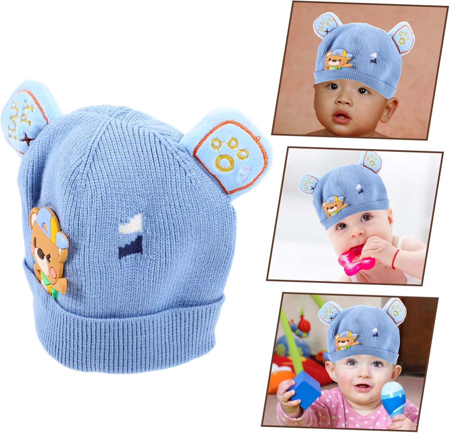 SHOWERORO Unisex Knitted Baby Beanie Hat - Soft and Warm