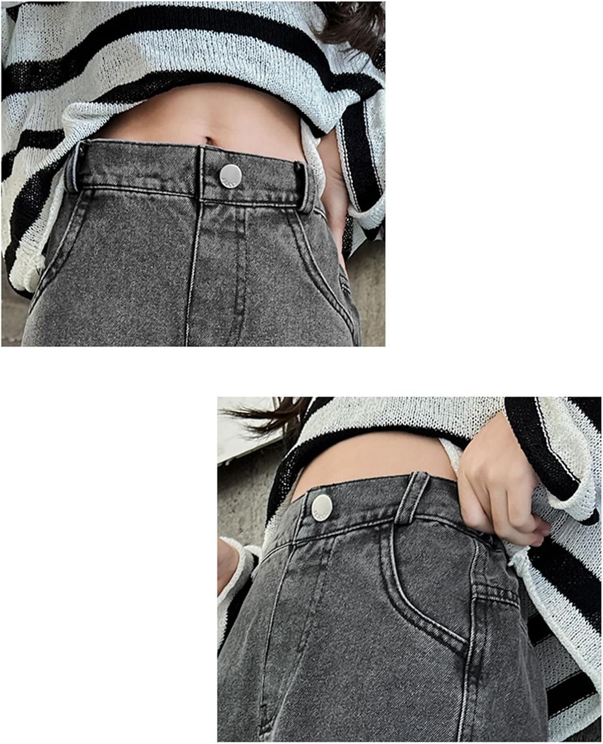 Denim Cargo Pants for Girls - Preppy Trendy and Comfortable