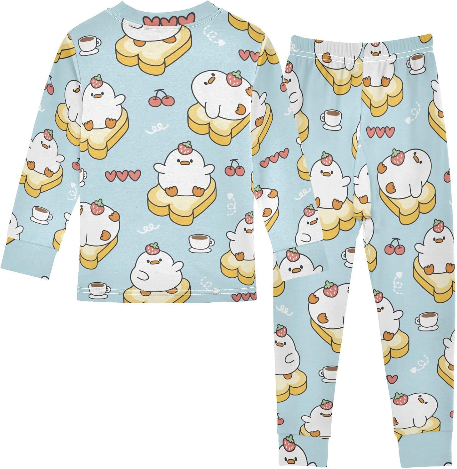 WIFIU Soft Cotton Pajama Set for Girls Long Sleeve Sleepwear