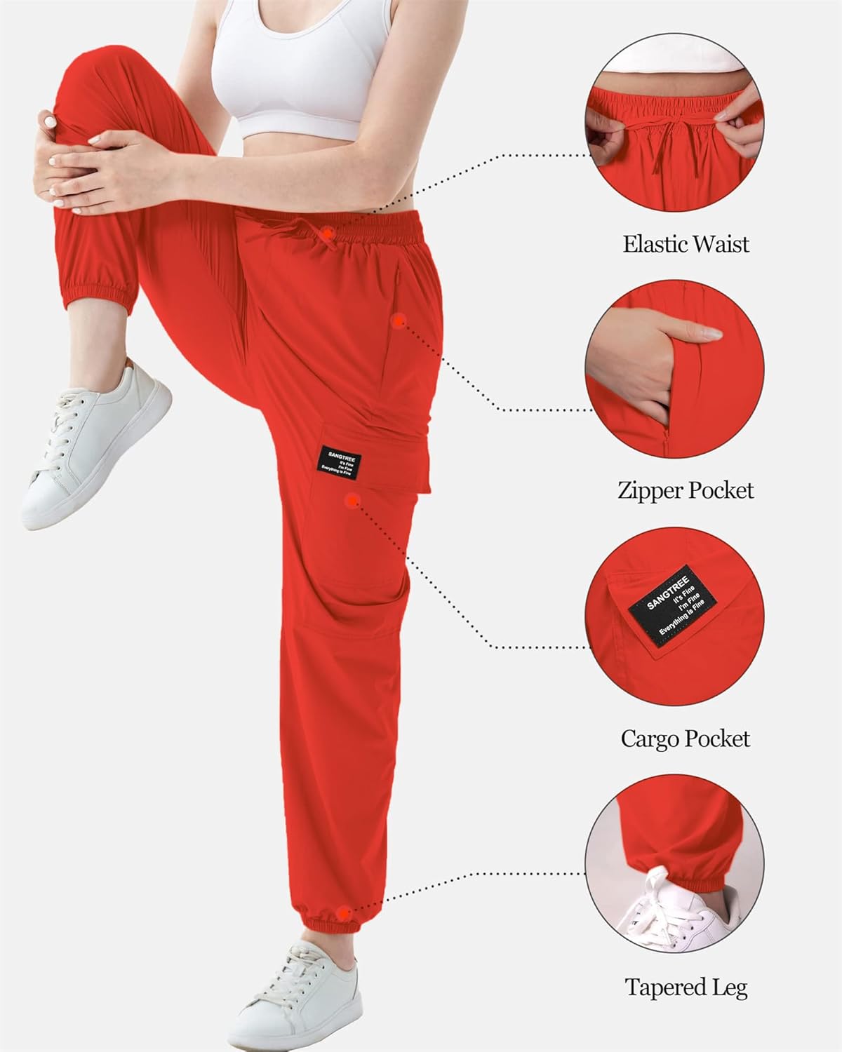 SANGREEr Waterproof Highly Durable Womens Jogger Pants