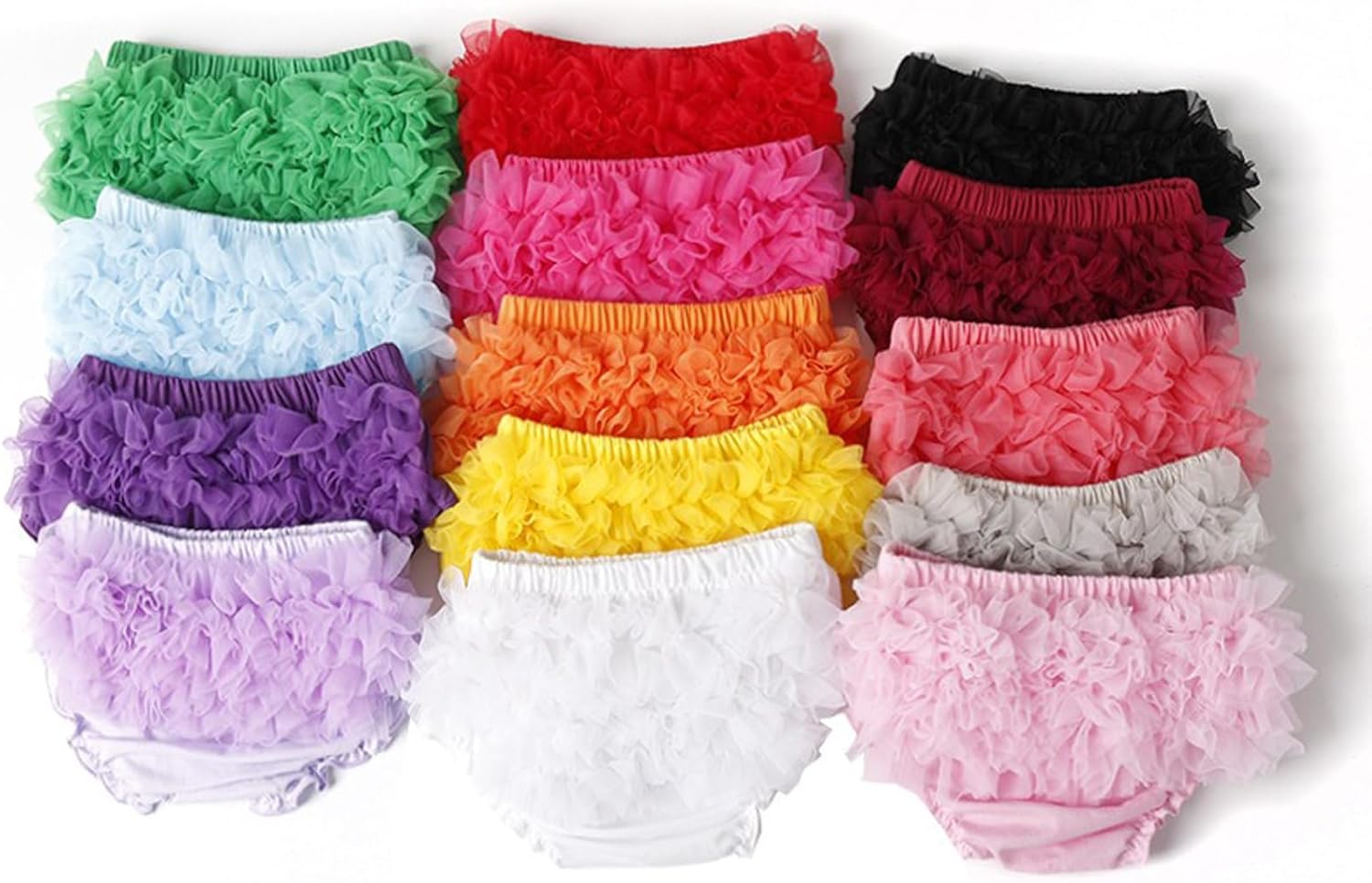 EasyGou Newborn Mesh Ruffled Bloomers Diaper Cover