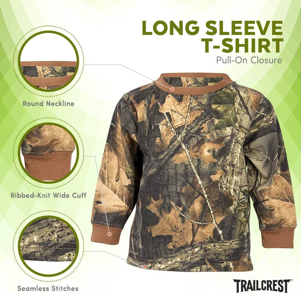 TrailCrest by Treel Toddler Cotton Camo T-Shirt and Pants Set