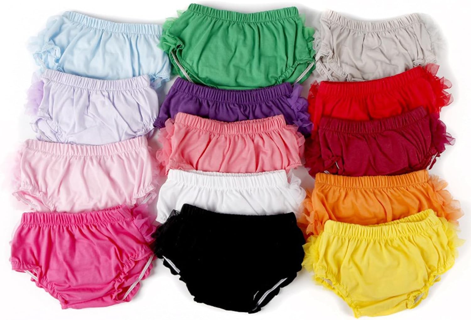 EasyGou Newborn Mesh Ruffled Bloomers Diaper Cover