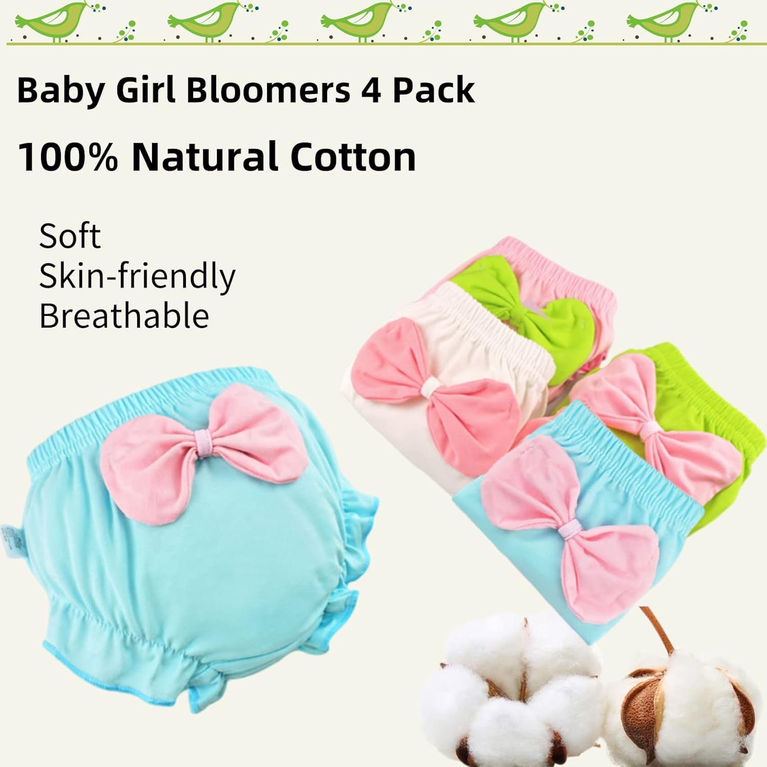 Baby Girls Cotton Bloomers Briefs