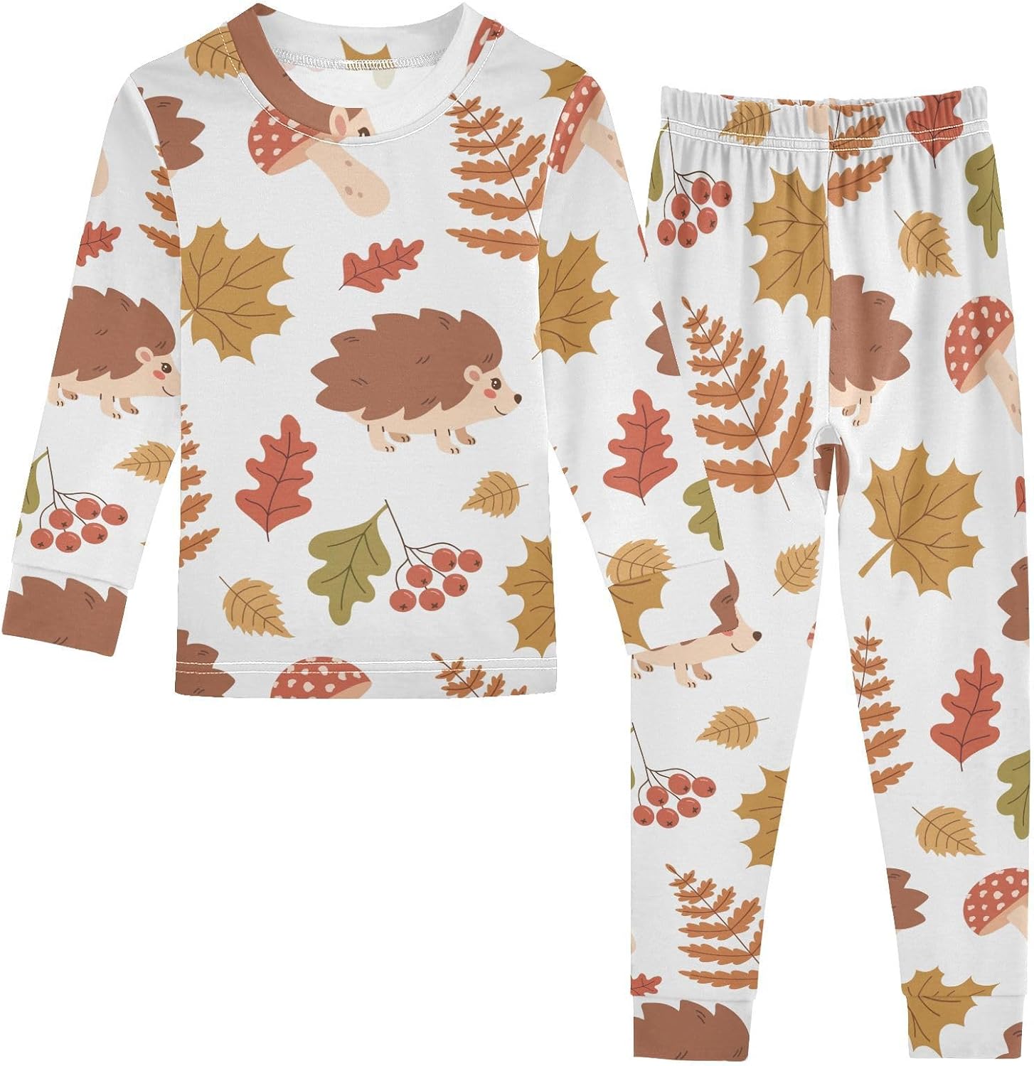 WIFIU Pajama Sets for Kids 2 Piece Soft Cotton Sleepwear