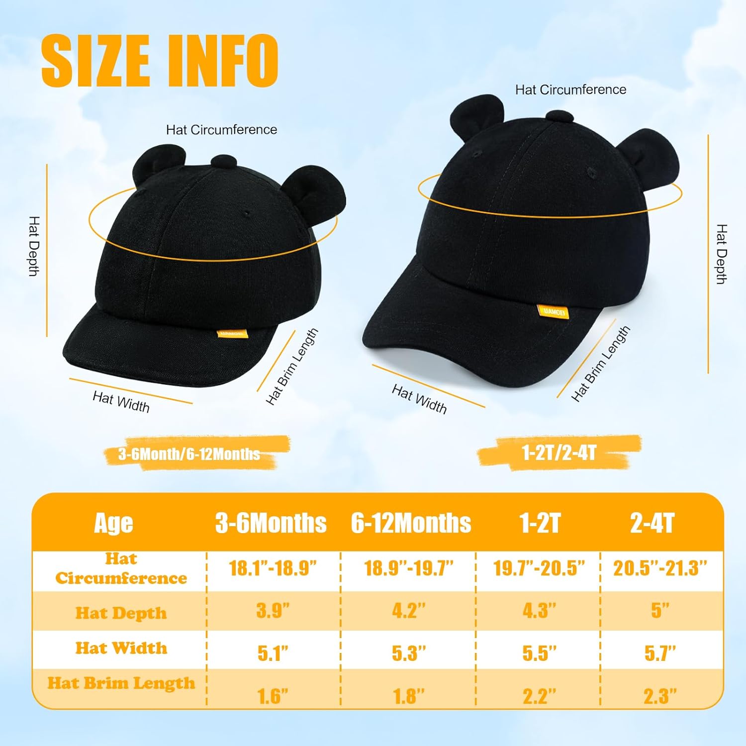 UAMOEI Toddler Baseball Cap