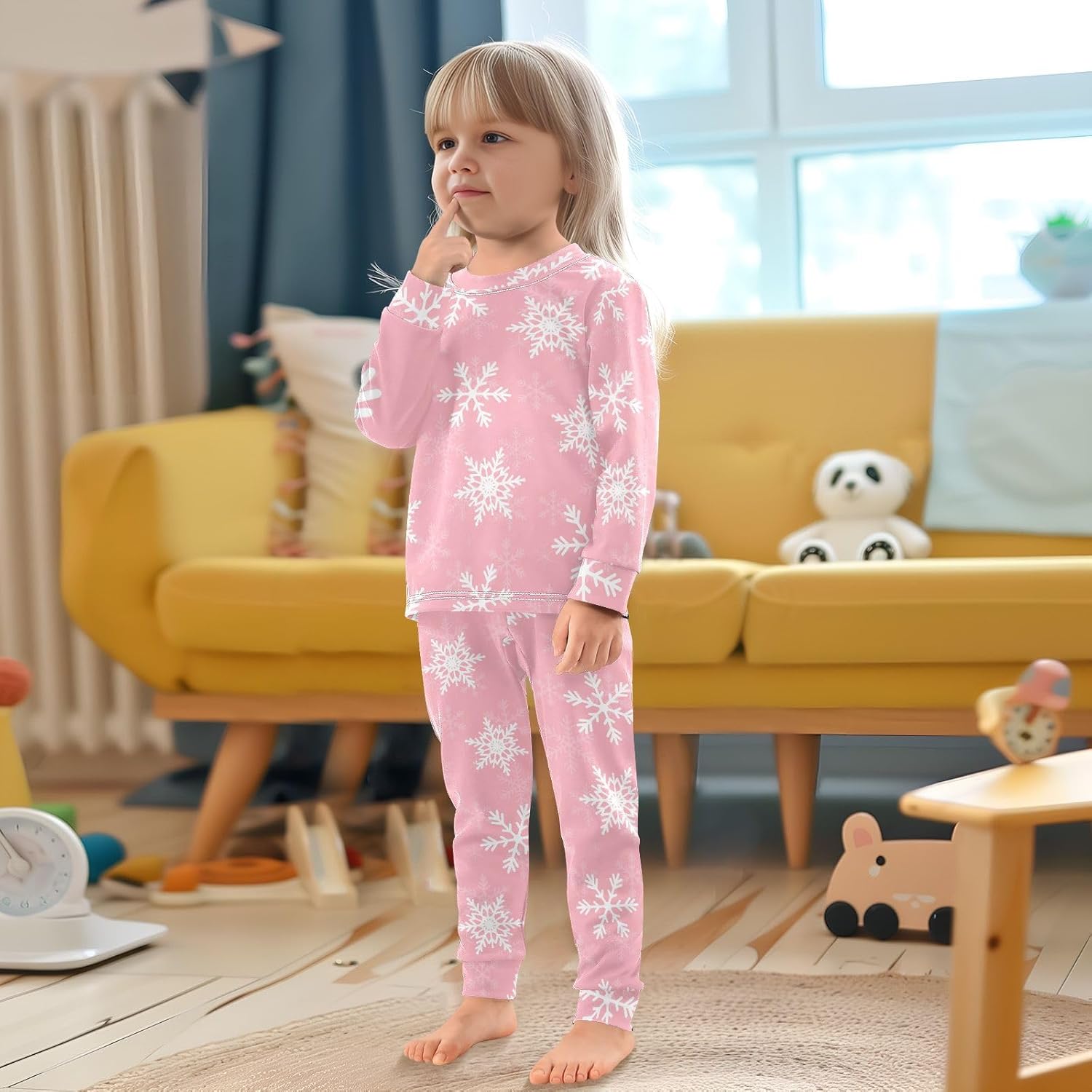 Luxurious Pajama Set for Girls Cotton Spandex Perfect for Sleep Play